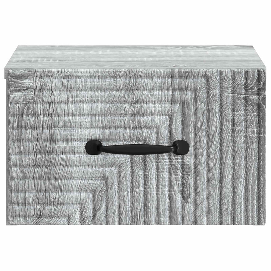 Wandbeugel Bedkast Grijs sonoma 34,5 x 33 x 20 cm Bewerkt hout