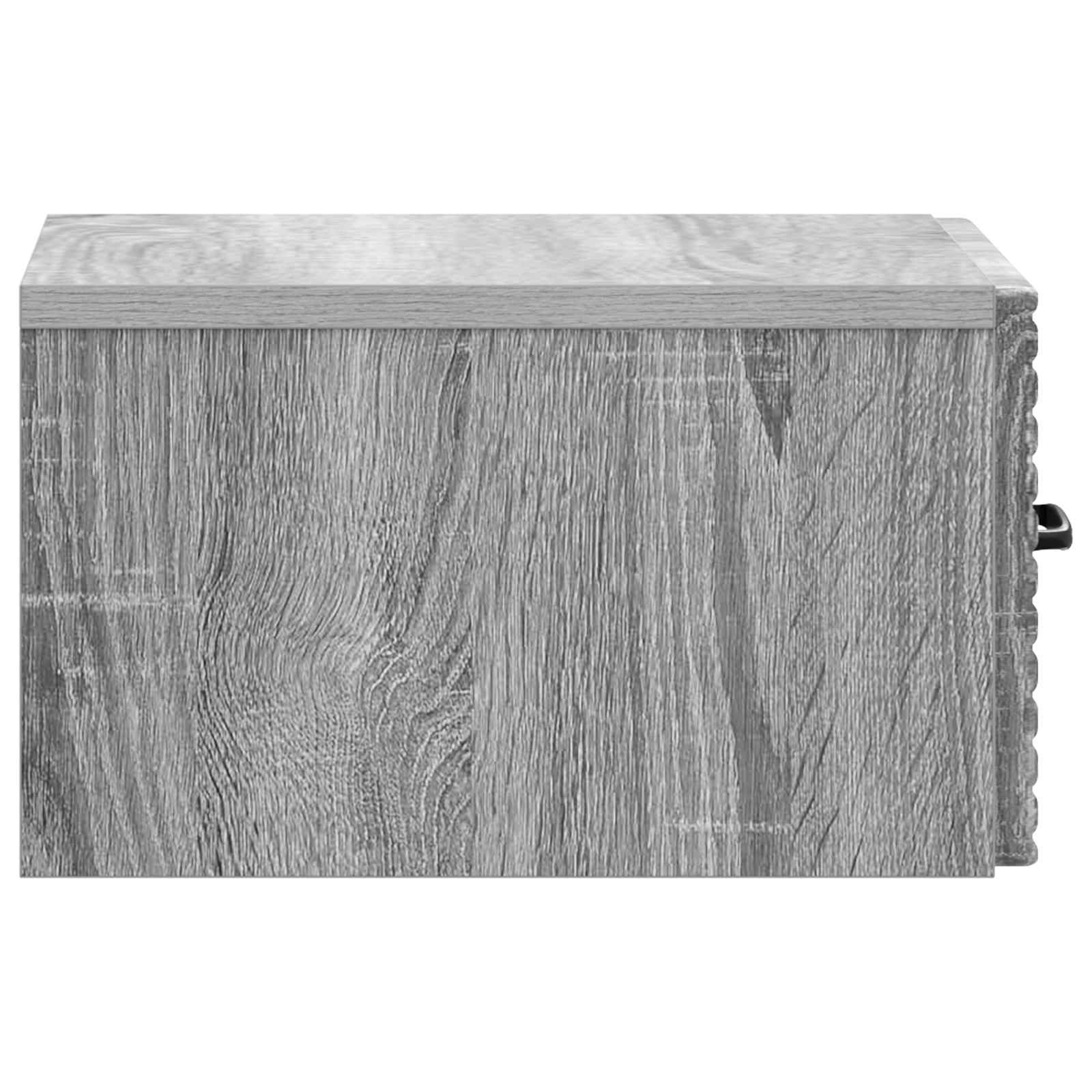 Wandbeugel Bedkast Grijs sonoma 34,5 x 33 x 20 cm Bewerkt hout