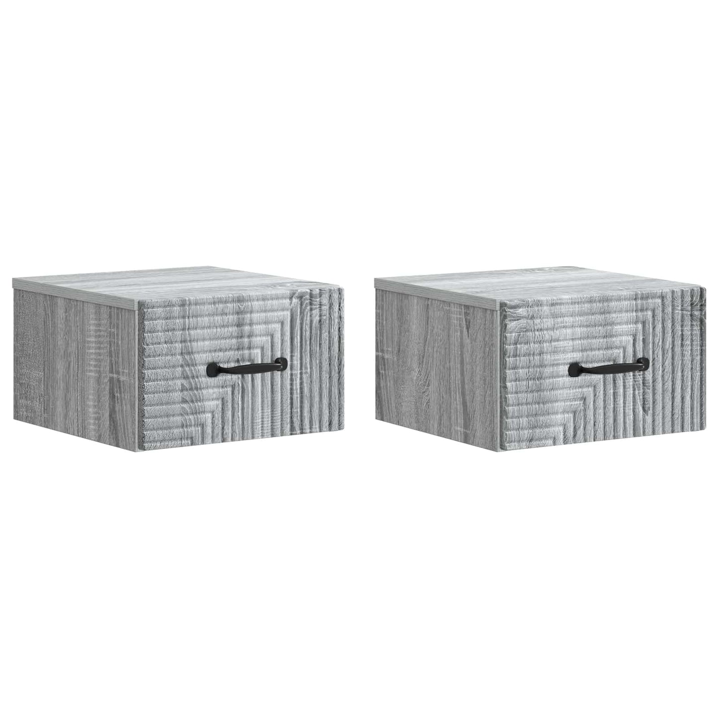 Wandbeugel Bedkast 2 pcs Grijs sonoma 34,5 x 33 x 20 cm