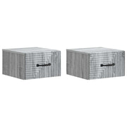 Nachtkastjes set 2 stuks grijs sonoma 34,5x33x20 cm