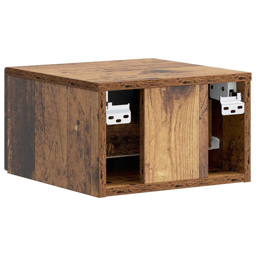 Wandbeugel Bedkast Oud hout 34,5 x 33 x 20 cm Bewerkt hout