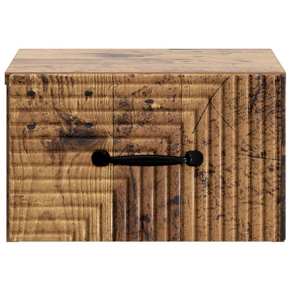 Wandbeugel Bedkast Oud hout 34,5 x 33 x 20 cm Bewerkt hout