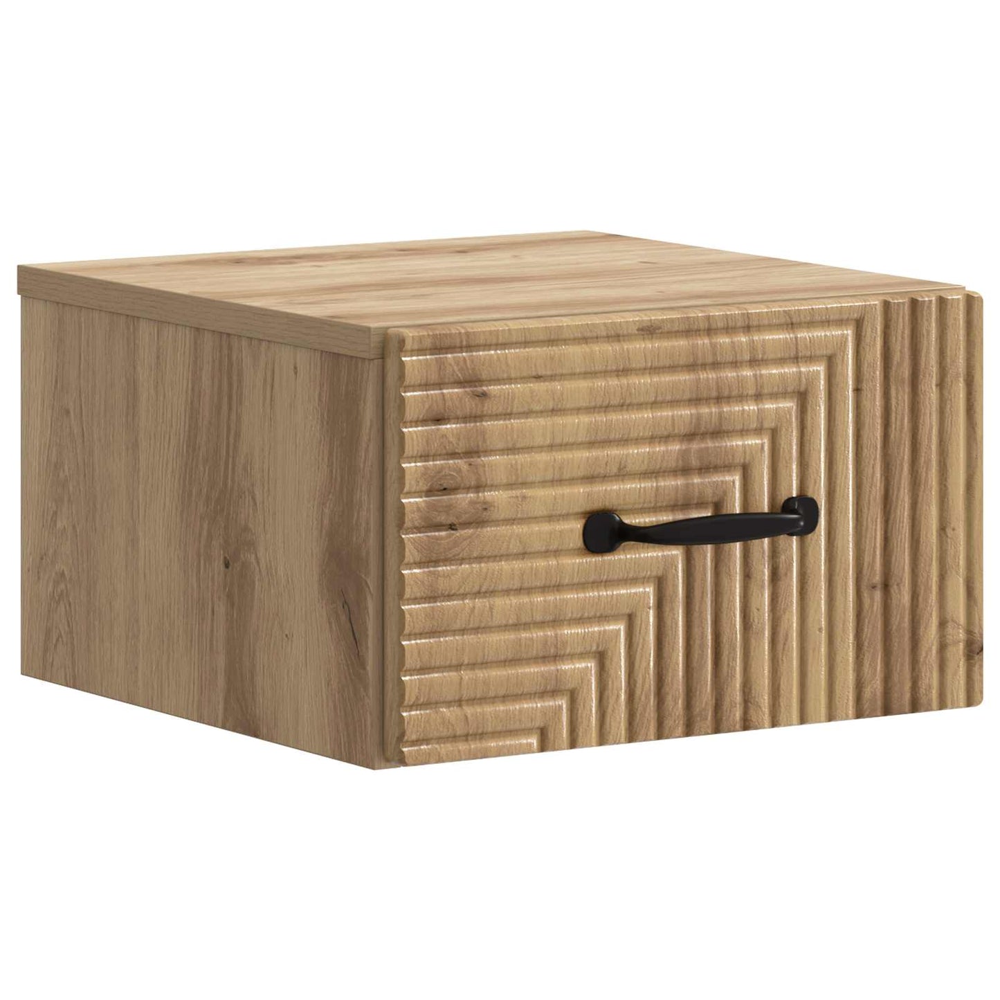 Wandbeugel Bedkast met lade Artisanaal eiken 34,5 x 33 x 20 cm