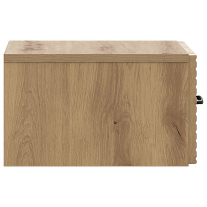 Wandbeugel Bedkast met lade Artisanaal eiken 34,5 x 33 x 20 cm
