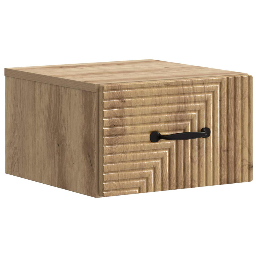 Wandbeugel Bedkast 2 pcs Artisanaal eiken 34,5 x 33 x 20 cm