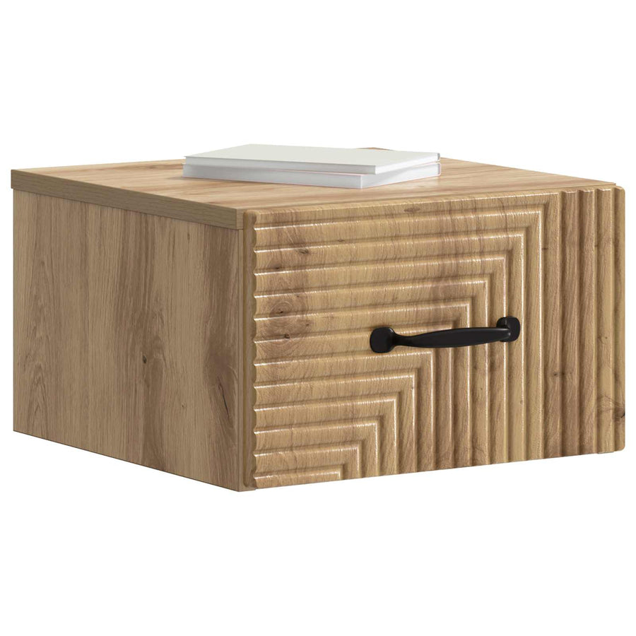 Wandbeugel Bedkast 2 pcs Artisanaal eiken 34,5 x 33 x 20 cm