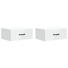 Nachtkastjes 2 stuks 49x34.5x20 cm wit bewerkt hout
