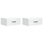 Nachtkastjes 2 stuks 49x34.5x20 cm wit bewerkt hout