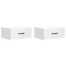 Wandbeugel Bedkast 2 pcs Wit 49 x 34,5 x 20 cm Bewerkt hout