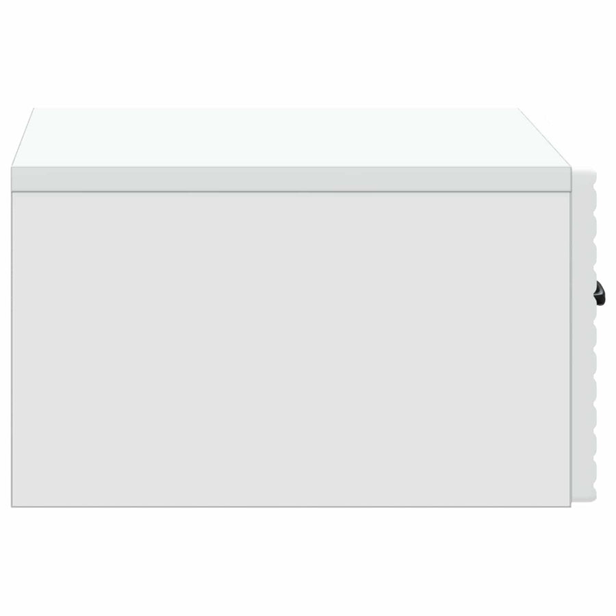 Wandbeugel Bedkast 2 pcs Wit 49 x 34,5 x 20 cm Bewerkt hout