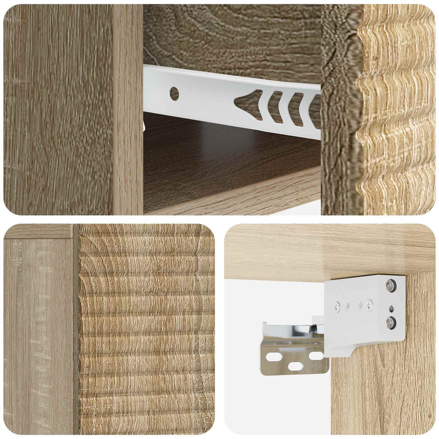 Wandbeugel Bedkast 2 pcs Sonoma Eiken 49 x 34,5 x 20 cm