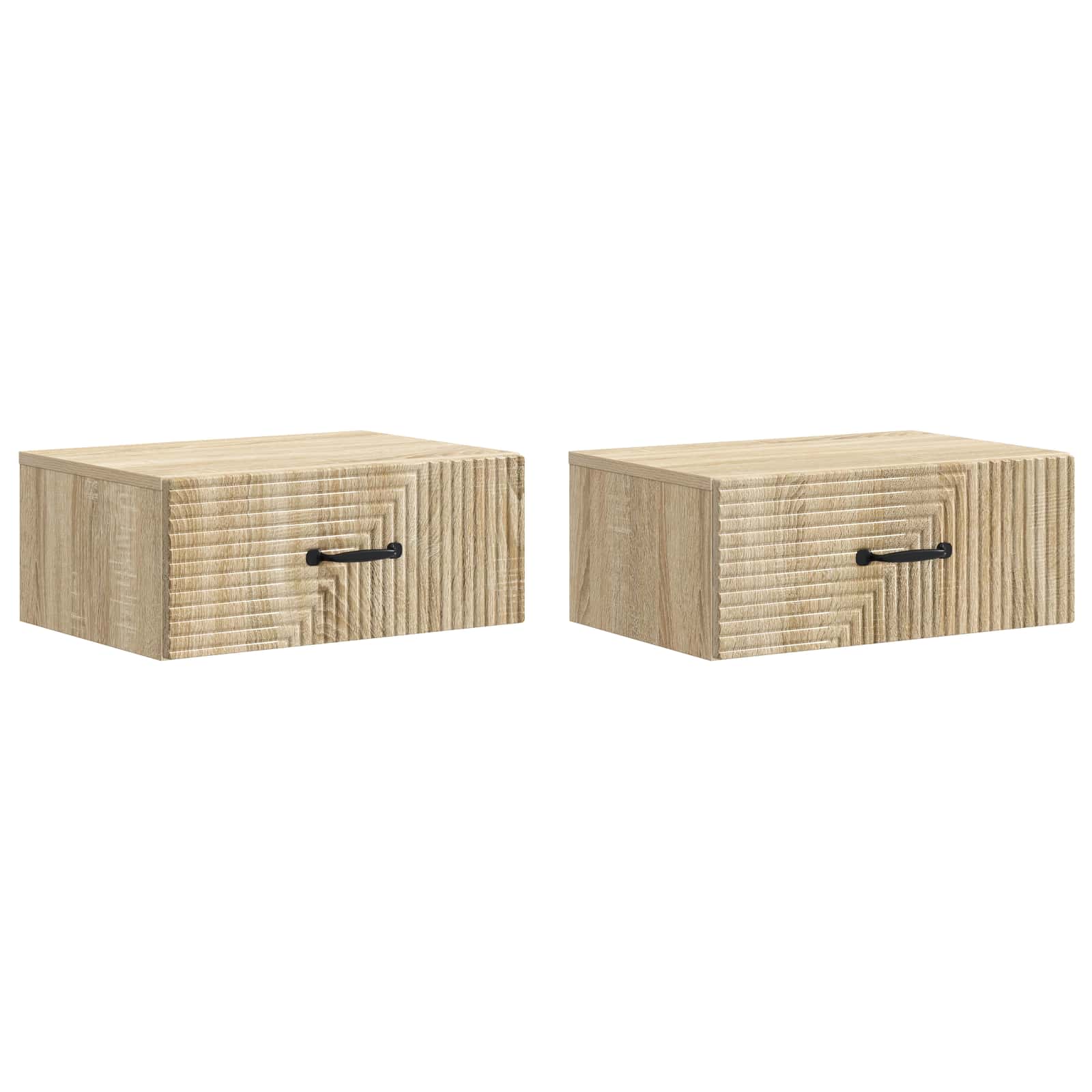 Wandbeugel Bedkast 2 pcs Sonoma Eiken 49 x 34,5 x 20 cm