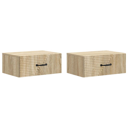 Wandbeugel Bedkast 2 pcs Sonoma Eiken 49 x 34,5 x 20 cm