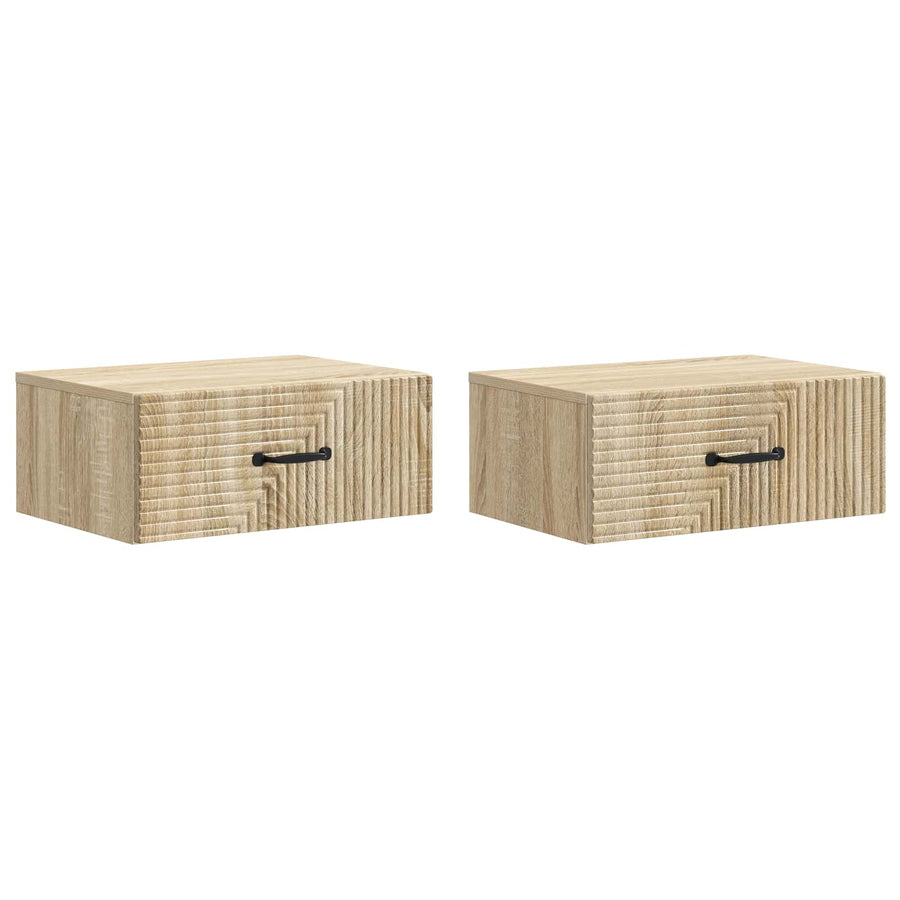 Wandbeugel Bedkast 2 pcs Sonoma Eiken 49 x 34,5 x 20 cm