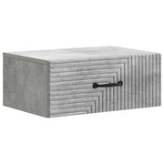 Nachtkastje 49x34.5x20 cm bewerkt hout betongrijs muurmontage