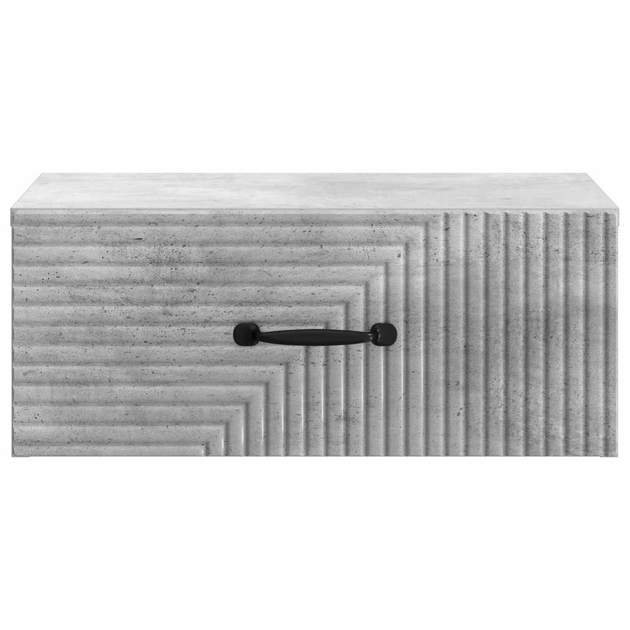 Wandbeugel Bedkast Betongrijs 49 x 34,5 x 20 cm Bewerkt hout