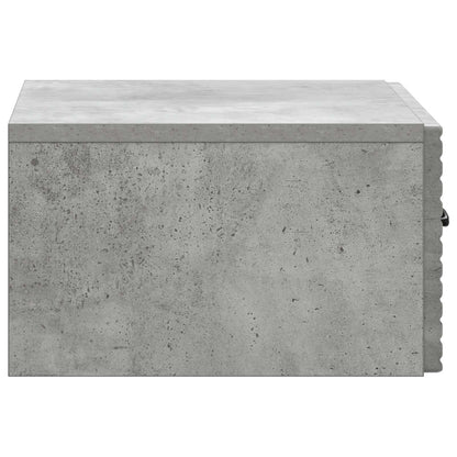 Wandbeugel Bedkast Betongrijs 49 x 34,5 x 20 cm Bewerkt hout