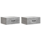 Nachtkastjes 2 stuks betongrijs 49x34,5x20 cm muurmontage