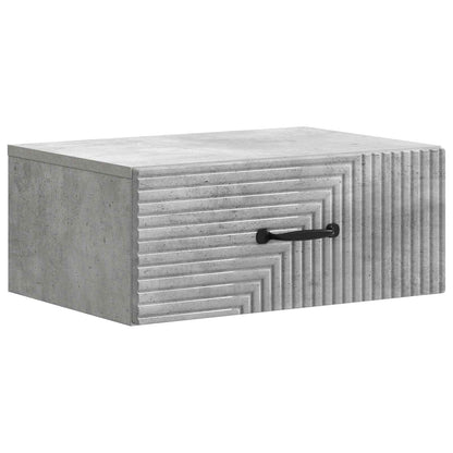 Wandbeugel Bedkast met lade 2 pcs Betongrijs 49 x 34,5 x 20 cm