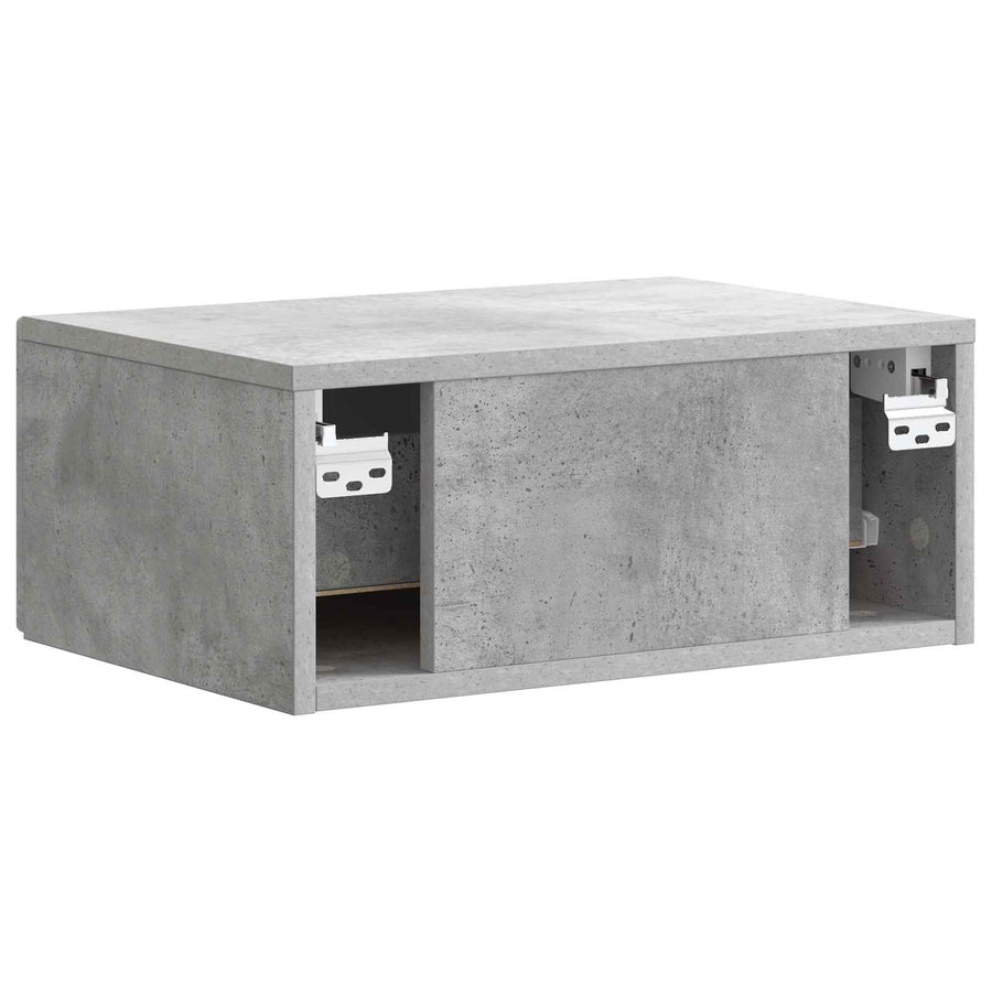 Wandbeugel Bedkast met lade 2 pcs Betongrijs 49 x 34,5 x 20 cm