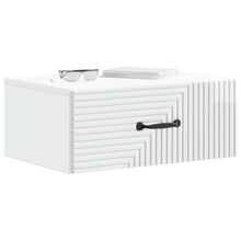 Wandbeugel Bedkast Hoogglans Wit 49 x 34,5 x 20 cm Bewerkt hout