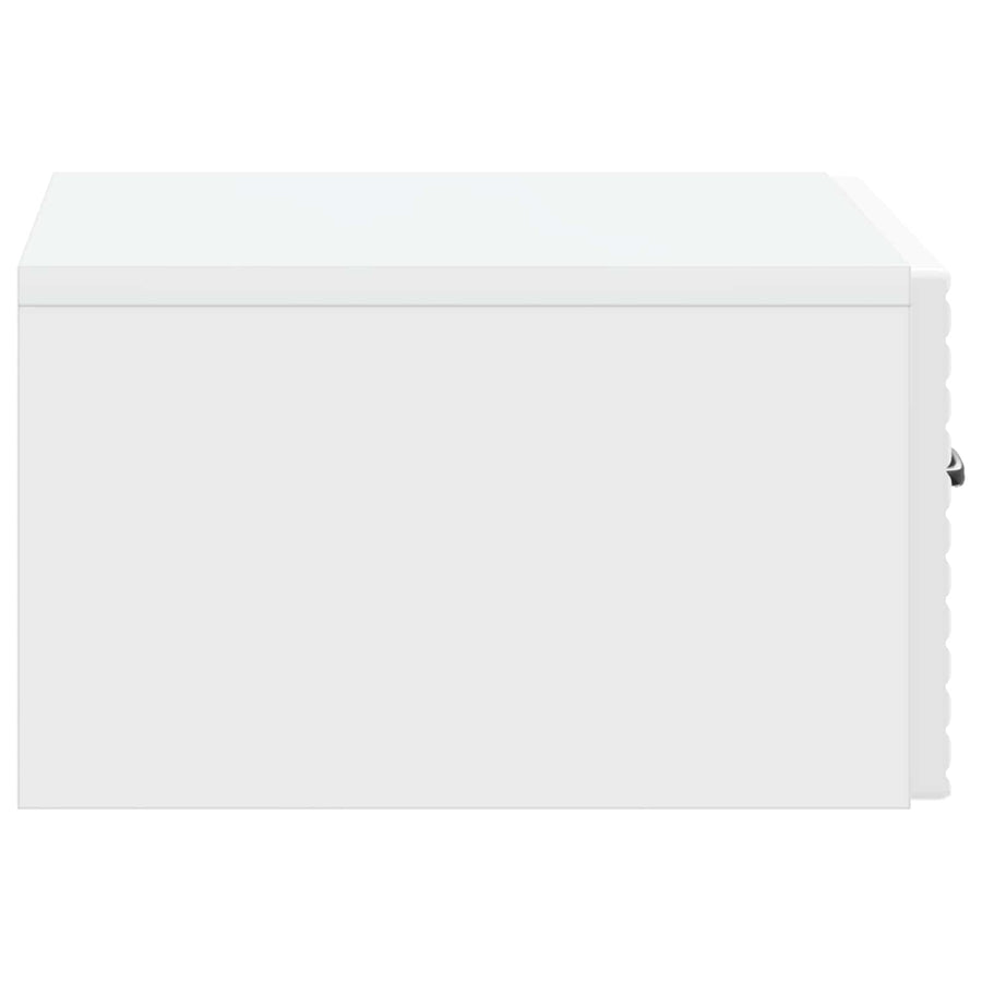 Wandbeugel Bedkast Hoogglans Wit 49 x 34,5 x 20 cm Bewerkt hout