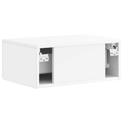 Wandbeugel Bedkast 2 pcs Hoogglans Wit 49 x 34,5 x 20 cm