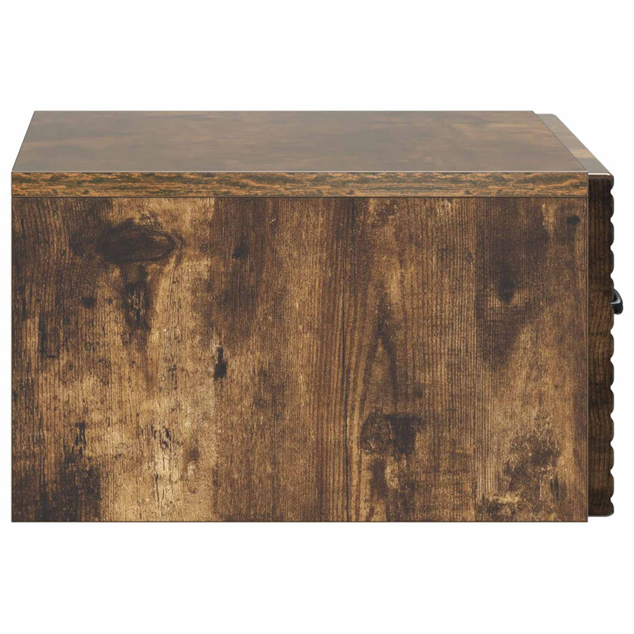 Wandbeugel Bedkast Gerookt eiken 49 x 34,5 x 20 cm Bewerkt hout