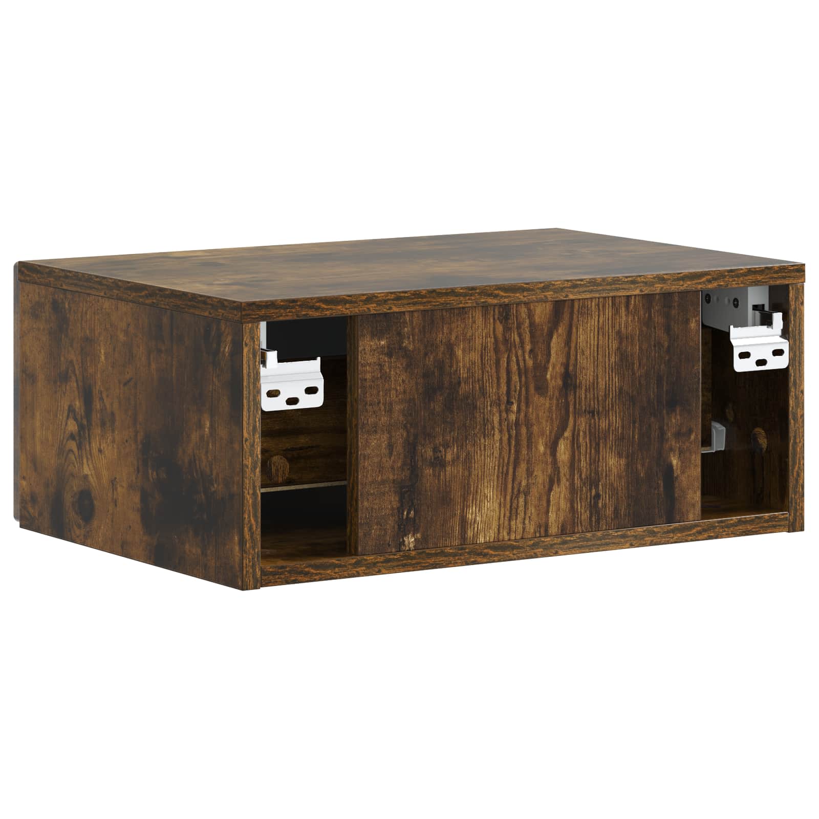 Wandbeugel Bedkast 2 pcs Gerookt eiken 49 x 34,5 x 20 cm