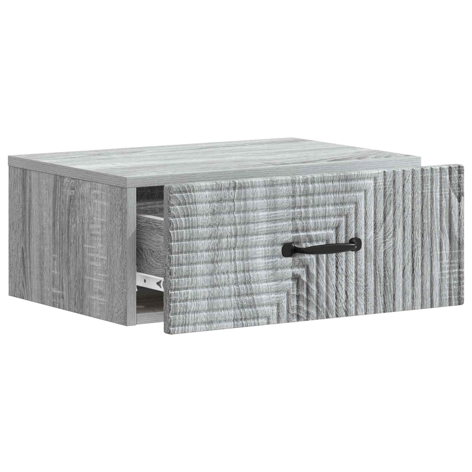 Wandbeugel Bedkast Grijs sonoma 49 x 34,5 x 20 cm Bewerkt hout
