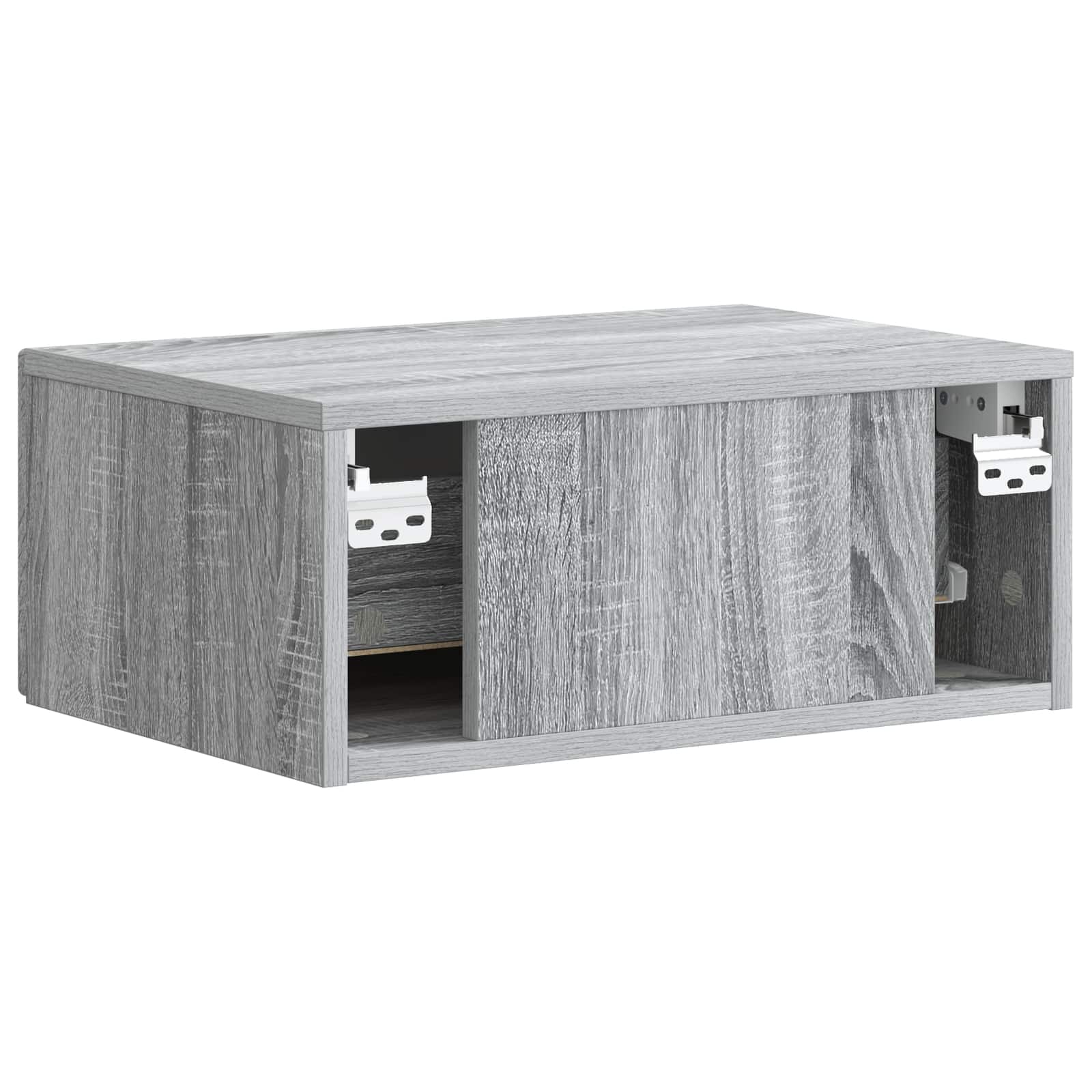 Wandbeugel Bedkast Grijs sonoma 49 x 34,5 x 20 cm Bewerkt hout