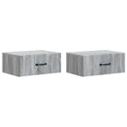 Nachtkastjes 2 stuks grijs sonoma 49x34,5x20 cm muurmontage