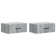 Nachtkastjes 2 stuks grijs sonoma 49x34,5x20 cm muurmontage