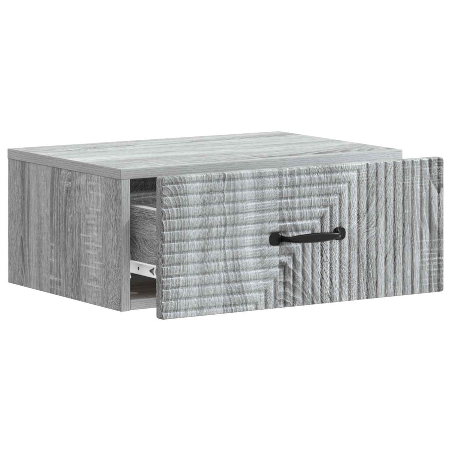 Wandbeugel Bedkast 2 pcs Grijs sonoma 49 x 34,5 x 20 cm