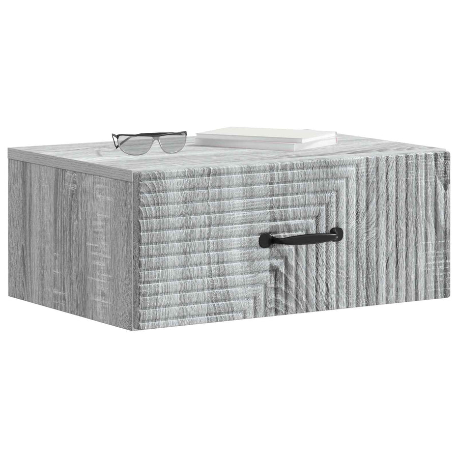 Wandbeugel Bedkast 2 pcs Grijs sonoma 49 x 34,5 x 20 cm
