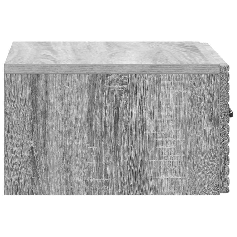 Wandbeugel Bedkast 2 pcs Grijs sonoma 49 x 34,5 x 20 cm
