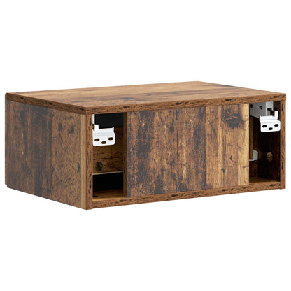Wandbeugel Bedkast Oud hout 49 x 34,5 x 20 cm Bewerkt hout