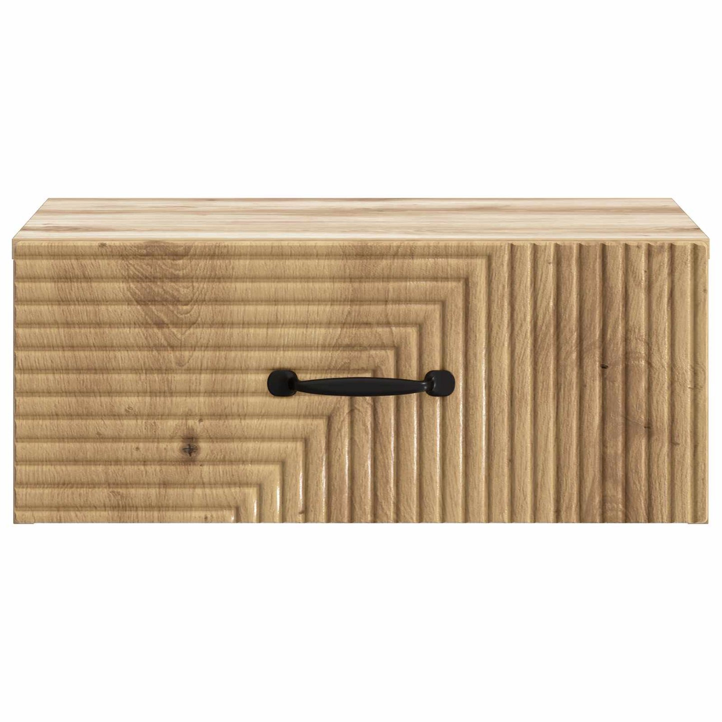 Wandbeugel Bedkast met lade Artisanaal eiken 49 x 34,5 x 20 cm