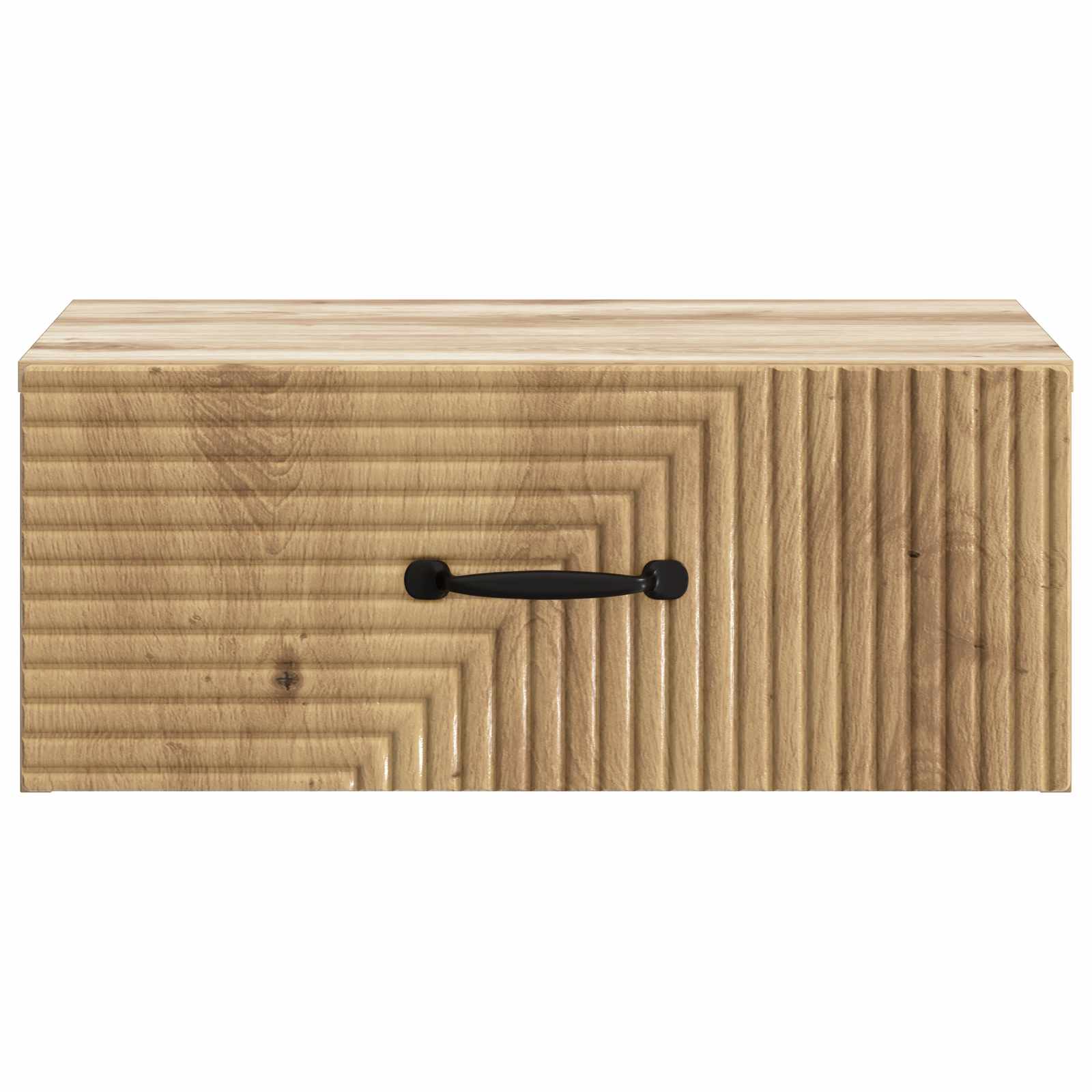 Wandbeugel Bedkast met lade Artisanaal eiken 49 x 34,5 x 20 cm