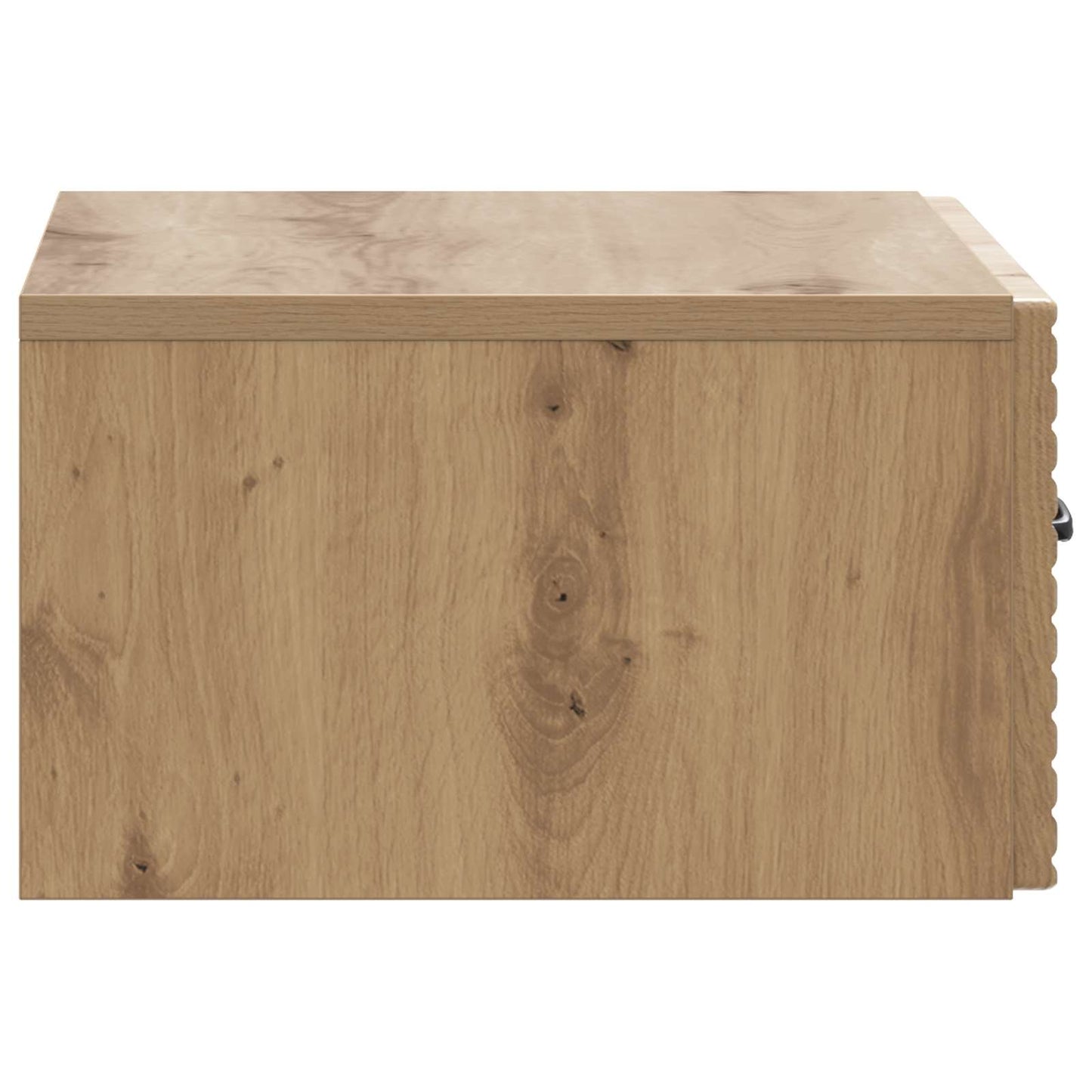 Wandbeugel Bedkast met lade Artisanaal eiken 49 x 34,5 x 20 cm