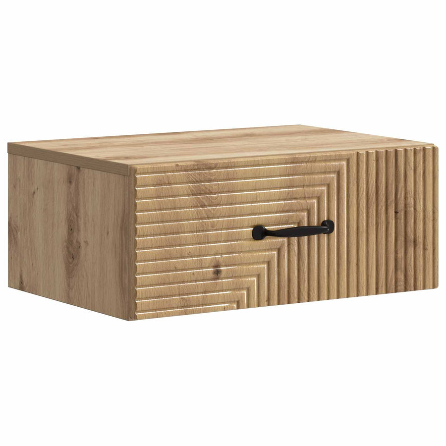 Wandbeugel Bedkast 2 pcs Artisanaal eiken 49 x 34,5 x 20 cm
