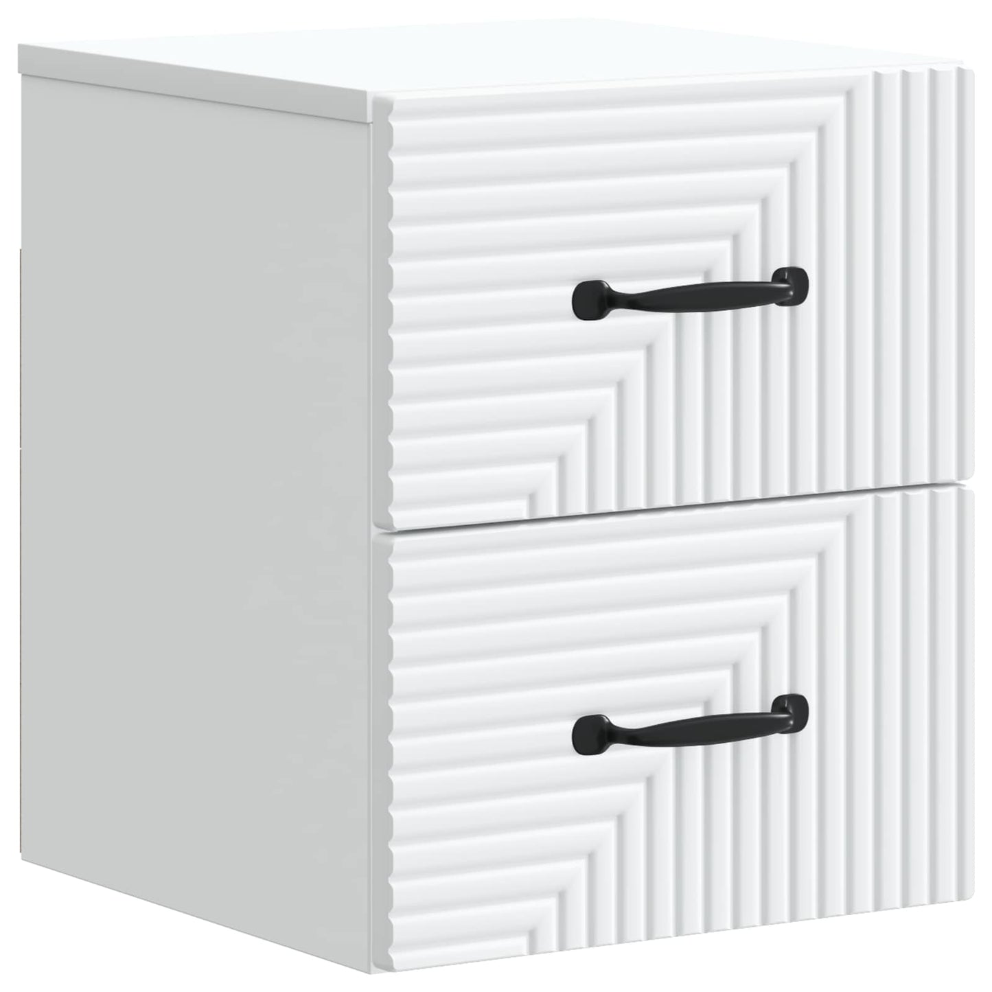 Wandbeugel Bedkast met lade Wit 34,5 x 33 x 40 cm Bewerkt hout
