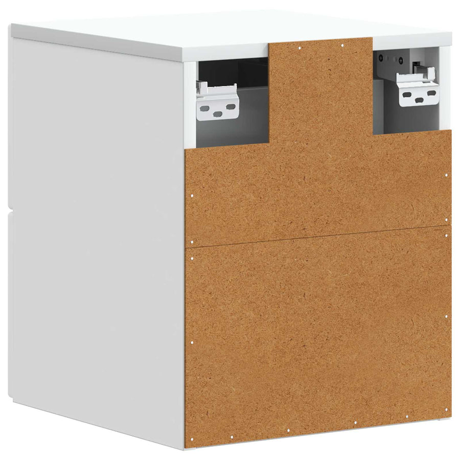 Wandbeugel Bedkast met lade Wit 34,5 x 33 x 40 cm Bewerkt hout