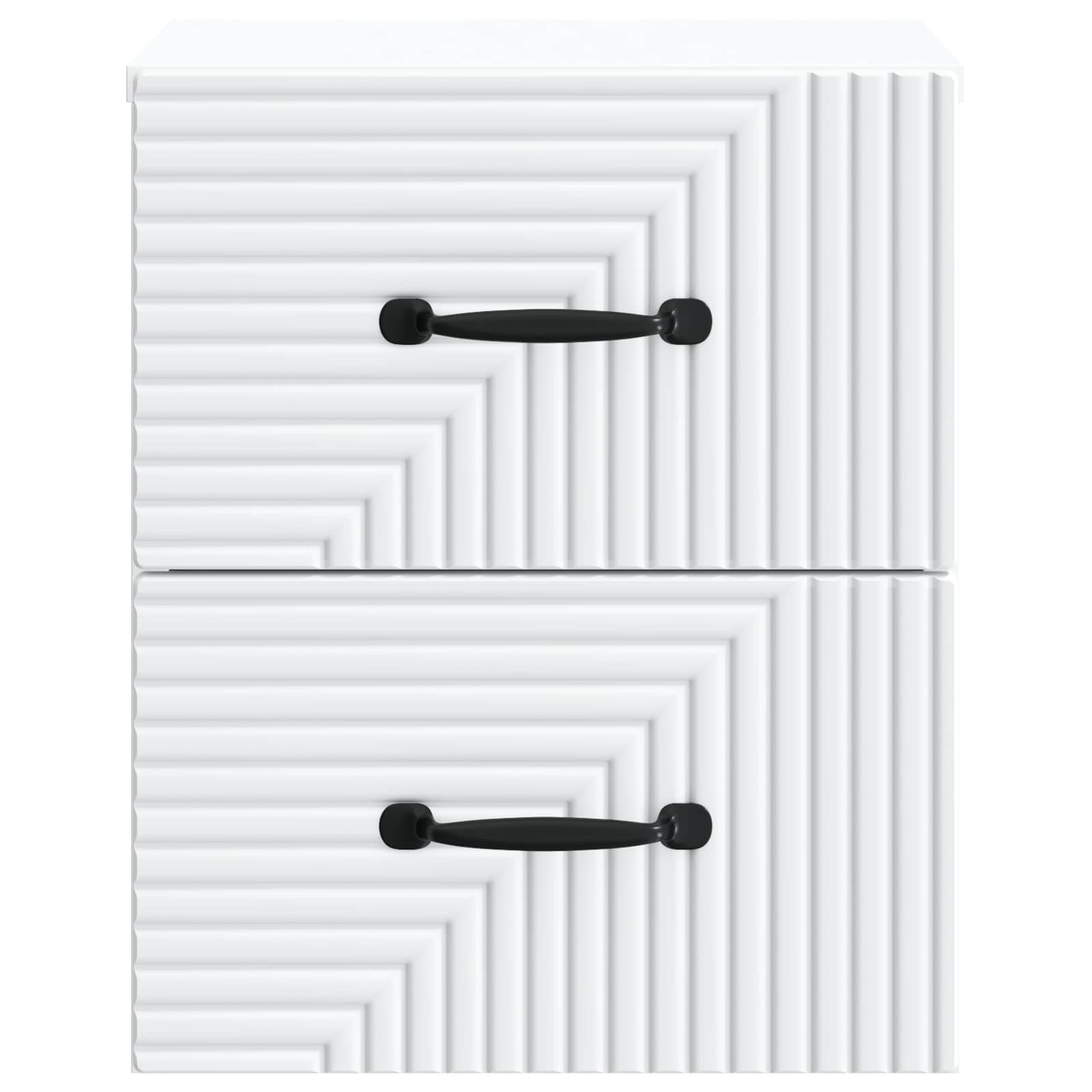 Wandbeugel Bedkast 2 pcs Wit 34,5 x 33 x 40 cm Bewerkt hout