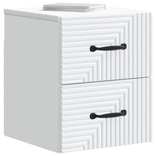 Wandbeugel Bedkast 2 pcs Wit 34,5 x 33 x 40 cm Bewerkt hout