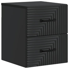 Wandbeugel Bedkast Zwart 34,5 x 33 x 40 cm Bewerkt hout
