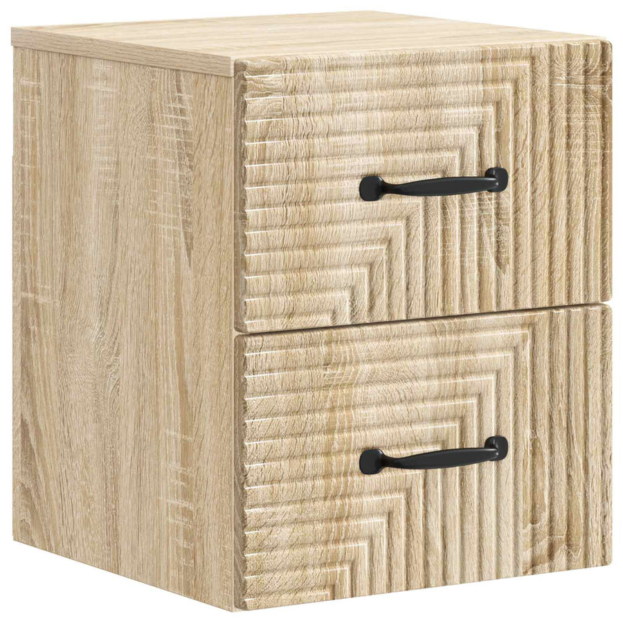 Wandbeugel Bedkast Sonoma Eiken 34,5 x 33 x 40 cm Bewerkt hout