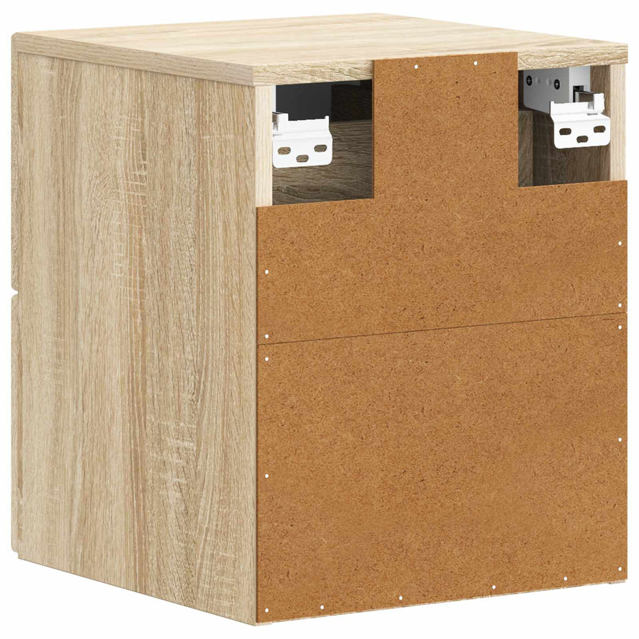 Wandbeugel Bedkast Sonoma Eiken 34,5 x 33 x 40 cm Bewerkt hout