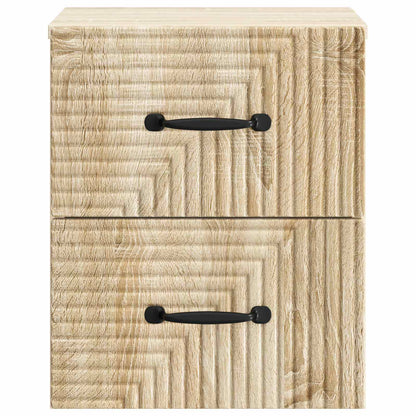 Wandbeugel Bedkast Sonoma Eiken 34,5 x 33 x 40 cm Bewerkt hout