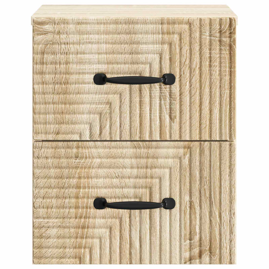 Wandbeugel Bedkast Sonoma Eiken 34,5 x 33 x 40 cm Bewerkt hout